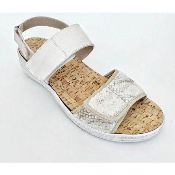 NATURWALK BY PIESANTO OZOR IN IVORY LEATHER AND VELVET SIZE 10 - Picture 1 of 9